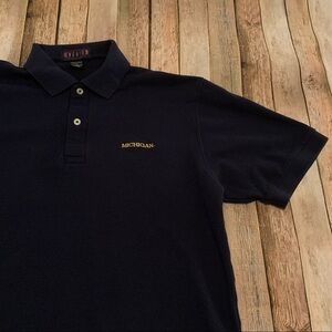 Vintage University of Michigan mens short sleeve polo shirt | size medium
